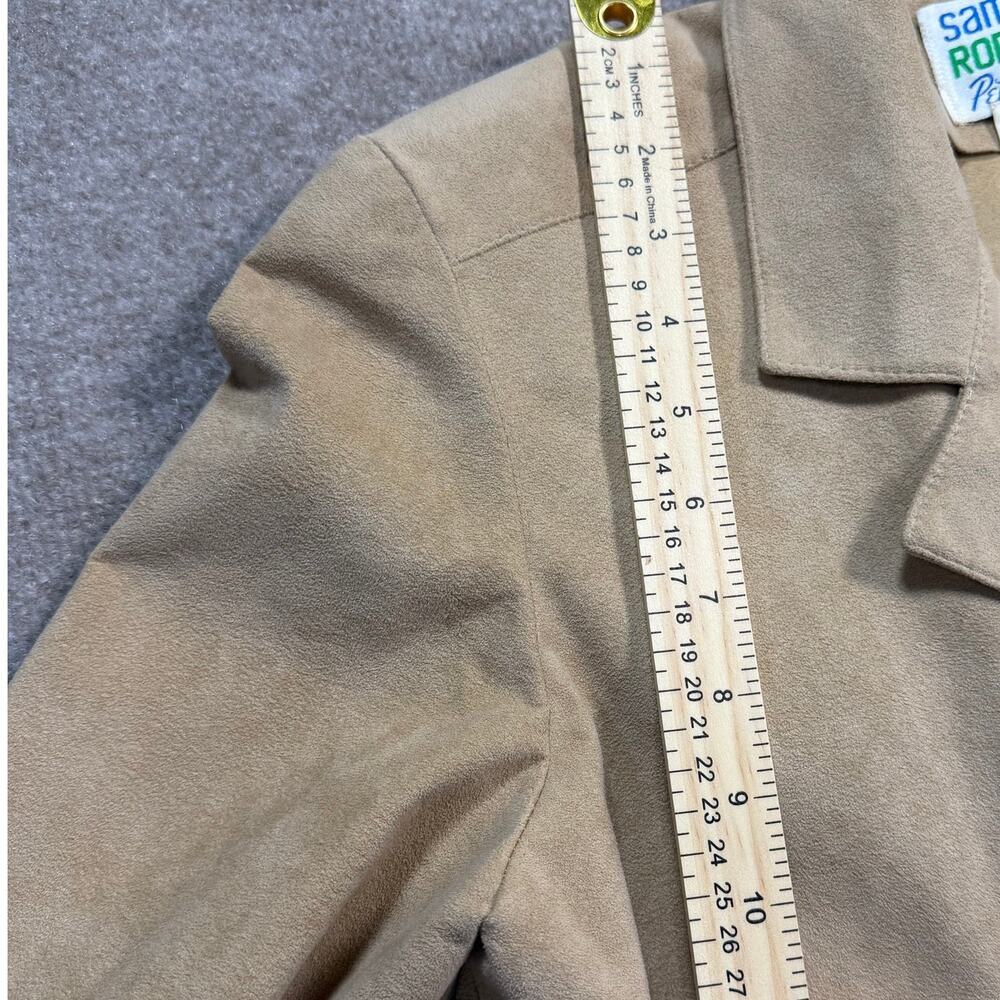 Samuel Robert Vintage Trench Coat Tan Faux Suede Minimalist Dark Academia - Picture 9 of 10